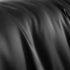 Catherine Lansfield Silky Soft Satin Black Duvet Set