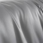 Catherine Lansfield Silver Silky Soft Satin Duvet Set