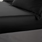 Catherine Lansfield Silky Soft Satin Black Fitted Sheet