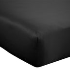 Catherine Lansfield Silky Soft Satin Black Fitted Sheet