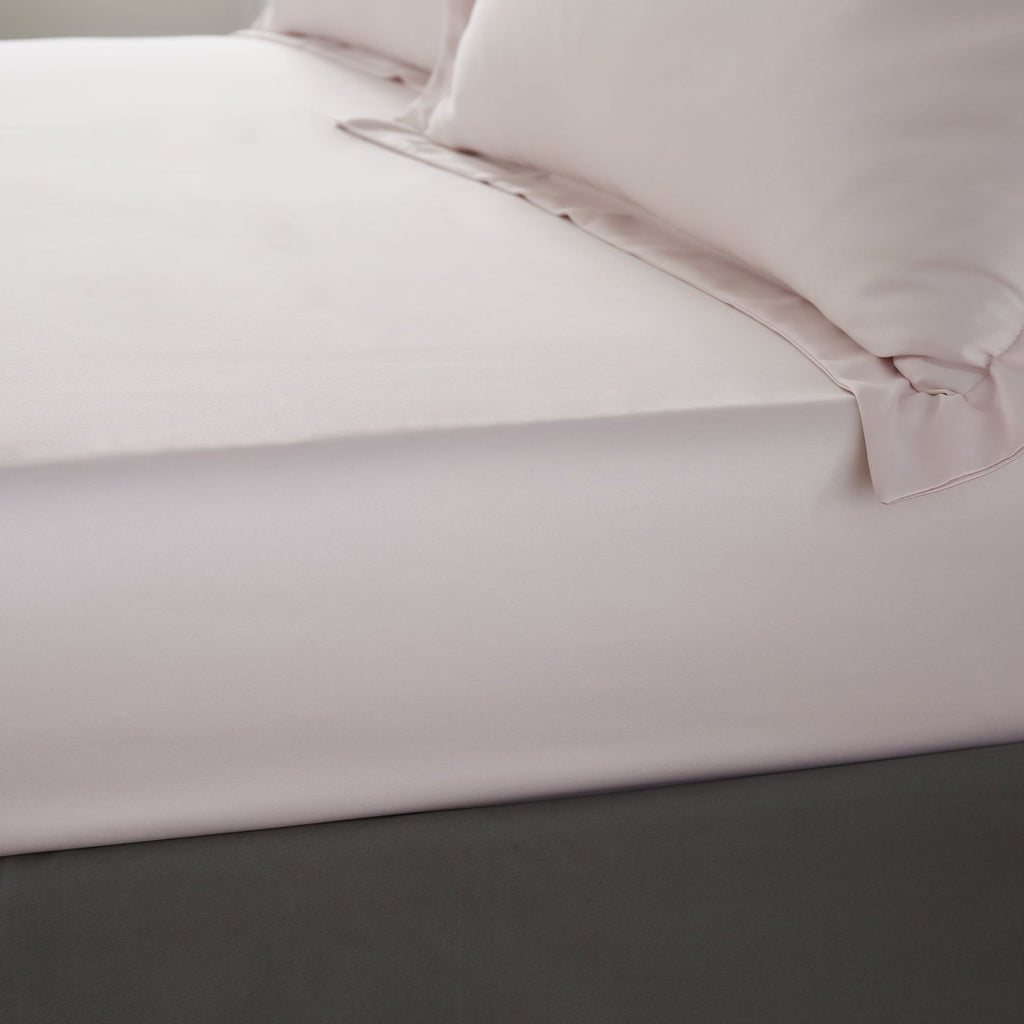 Catherine Lansfield Pink Silky Soft Satin Deep (30cm) Fitted Sheet