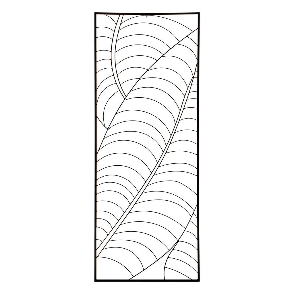 Trento Small Black Leaf Design Wall Art