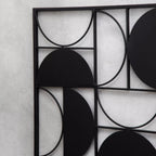 Trento Black Finish Semicircle Wall Art