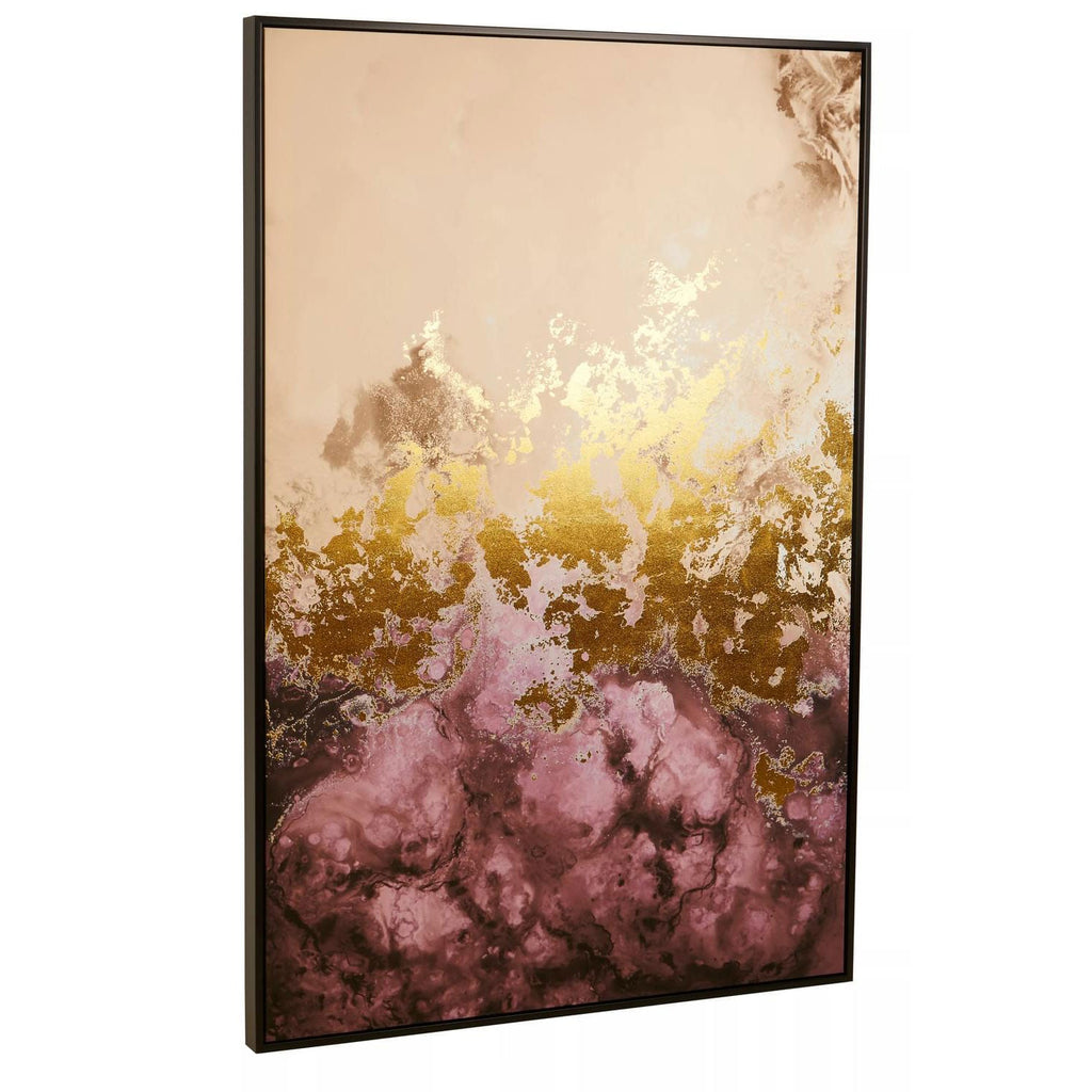 Astratto Cream And Mauve Wall Art
