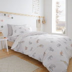 Bianca White Zoo Animals Kids 100% Cotton Duvet Set