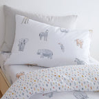 Bianca White Zoo Animals Kids 100% Cotton Duvet Set