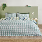 Catherine Lansfield Bryson Geo Blue Reversible Duvet Set