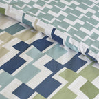 Catherine Lansfield Bryson Geo Blue Reversible Duvet Set