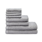 Catherine Lansfield Quick Dry Grey Cotton 8 Piece Towel Bale Set