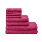 Catherine Lansfield Quick Dry Hot Pink Cotton 8 Piece Towel Bale Set