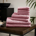 Catherine Lansfield Quick Dry Pink Cotton 8 Piece Towel Bale Set