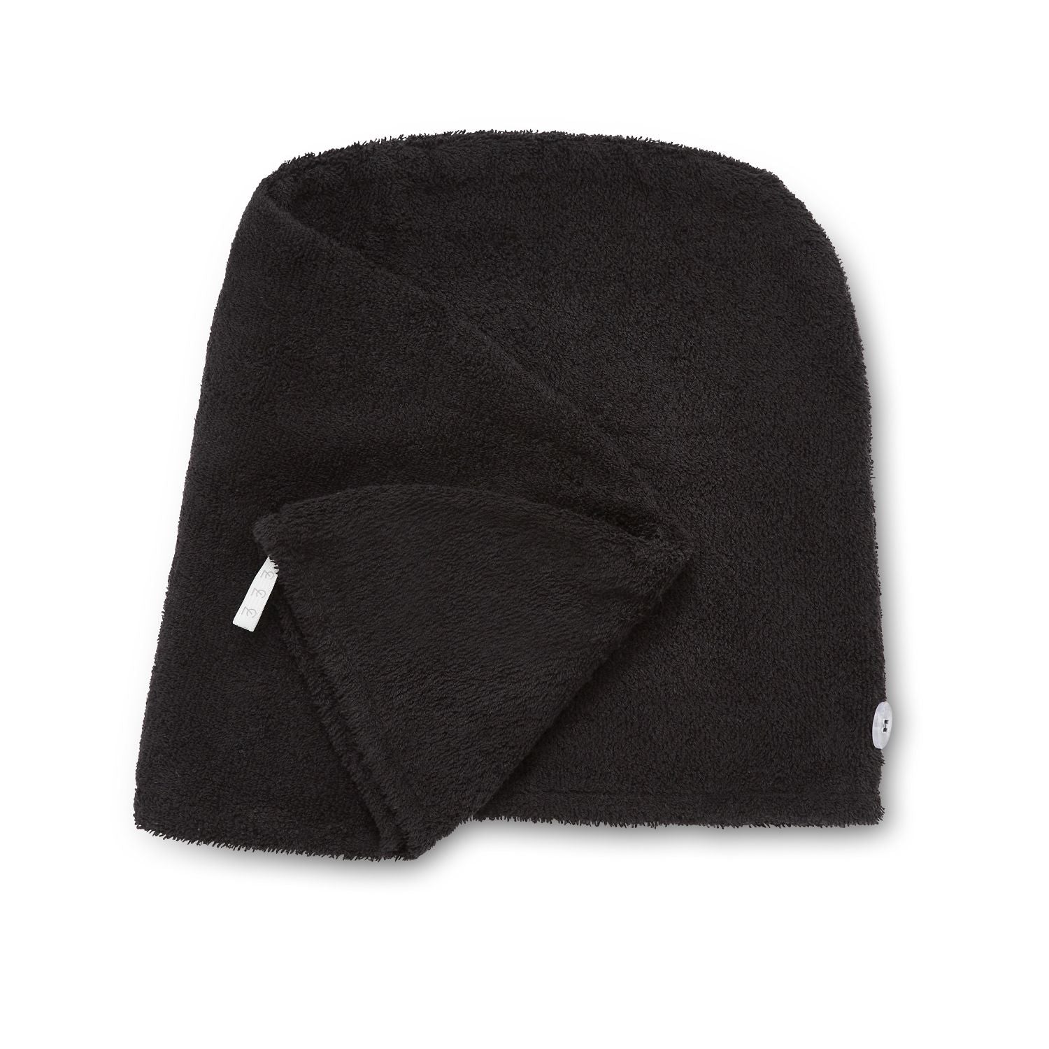 Catherine Lansfield Quick Dry Black Cotton Turbie Head Wrap Towel (Pair)