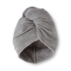 Catherine Lansfield Quick Dry Grey Cotton Turbie Head Wrap Towel (Pair)
