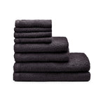 Catherine Lansfield Quick Dry Black Cotton 8 Piece Towel Bale Set