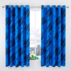 Catherine Lansfield Black Game Over Reversible Eyelet Curtains