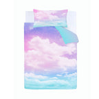 Catherine Lansfield Ombre Rainbow Clouds Pastel Reversible Duvet Set