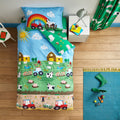 Catherine Lansfield Blue Farmyard Animals Reversible Duvet Set