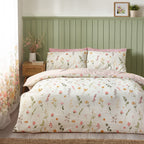 Catherine Lansfield Countryside Floral Pink Reversible Duvet Set
