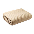 Bianca Natural Quilted Lines Bedspread (220cm x 230cm)
