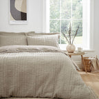 Pineapple Elephant Tamba Quilted Jersey Stripe Natural Duvet Set