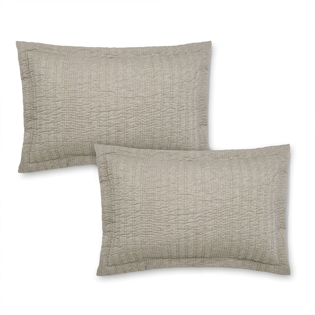 Pineapple Elephant Tamba Quilted Jersey Stripe Oxford Pillowcase Pair