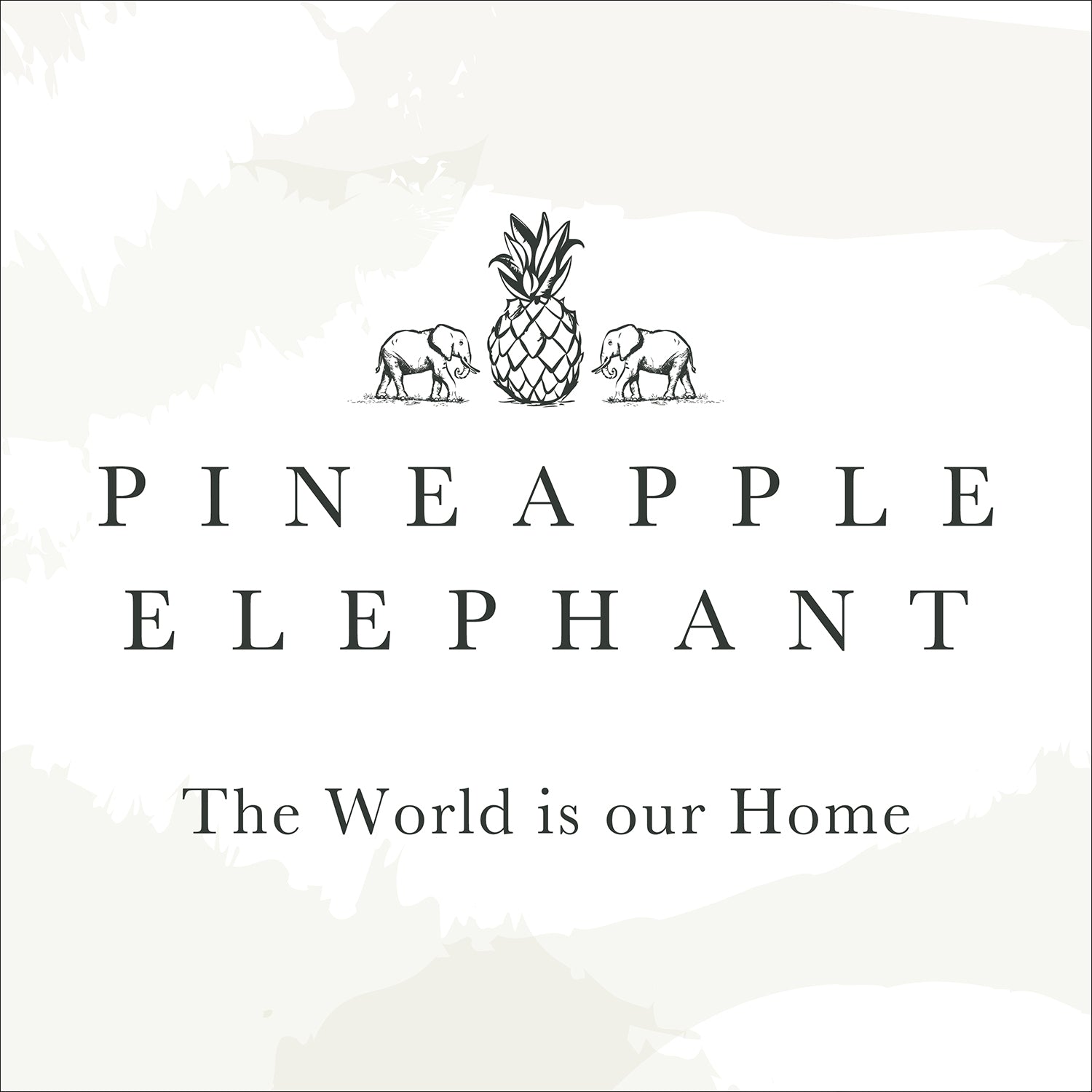 Pineapple Elephant Tamba Quilted Jersey Stripe Natural Duvet Set