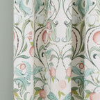 Catherine Lansfield Clarence Natural Floral Lined Eyelet Curtains