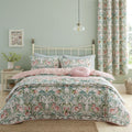 Catherine Lansfield Clarence Natural Floral Reversible Duvet Set