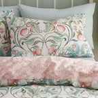 Catherine Lansfield Clarence Natural Floral Reversible Duvet Set