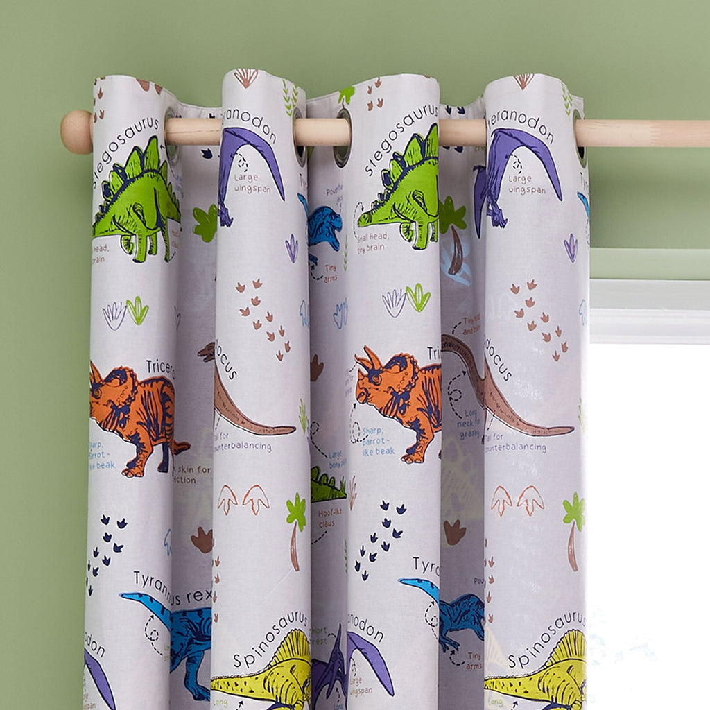Catherine Lansfield Prehistoric Dinosaurs Reversible Curtains