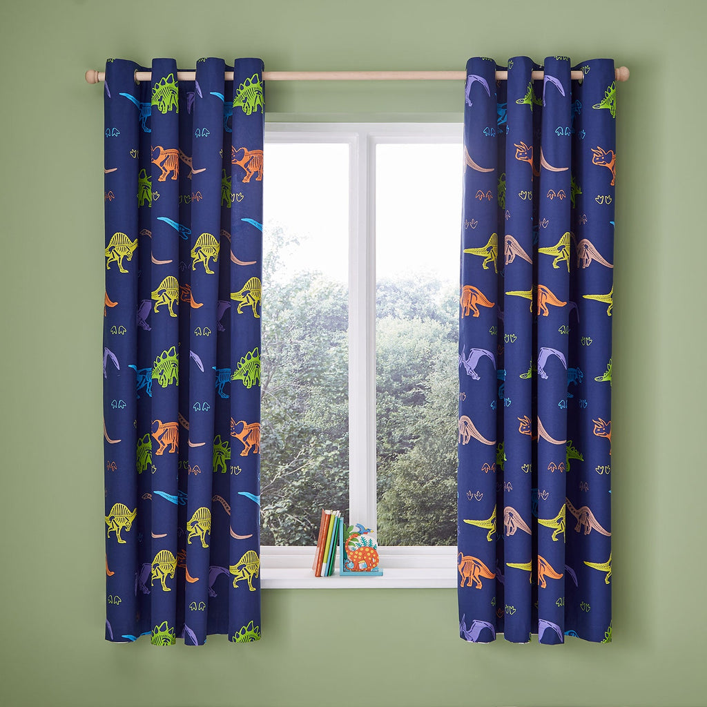 Catherine Lansfield Prehistoric Dinosaurs Reversible Curtains