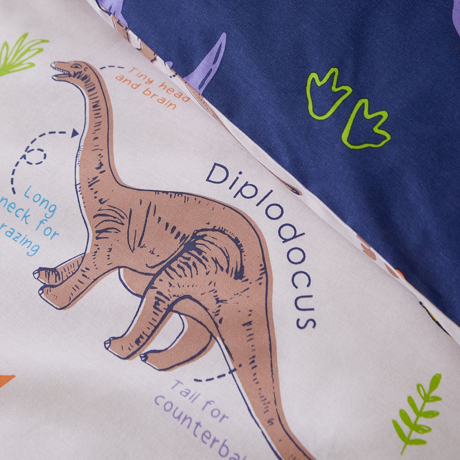 Catherine Lansfield Prehistoric Dinosaurs Reversible Duvet Set