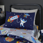 Catherine Lansfield Lost In Space Blue/Grey Reversible Duvet Set