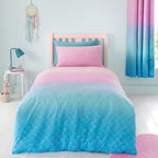 Catherine Lansfield Mermaid Blue Reversible Duvet Set