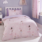 Catherine Lansfield Pink Dancing Fairies Reversible Duvet Set