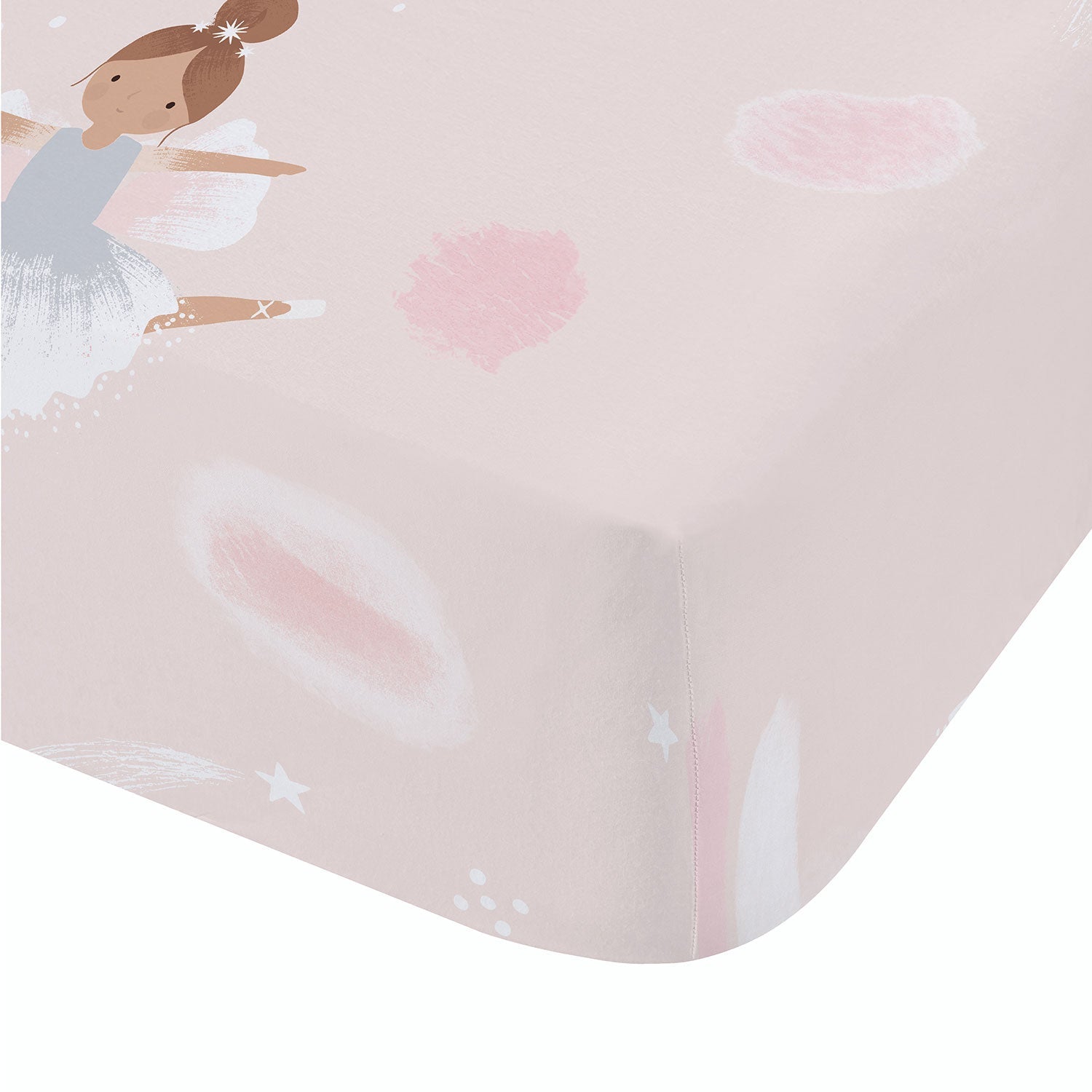 Catherine Lansfield Pink Dancing Fairies Fitted Sheet