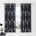 Catherine Lansfield Skulls Reversible Eyelet Curtains