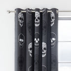 Catherine Lansfield Skulls Reversible Eyelet Curtains