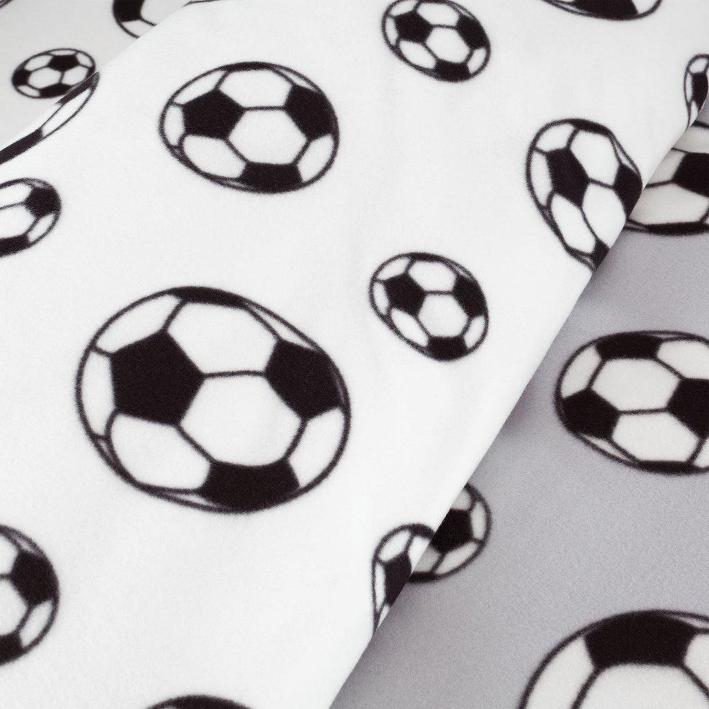 Catherine Lansfield Cosy Grey Football Fleece Reversible Duvet Set