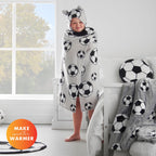 Catherine Lansfield Cosy Football Grey Fleece Blanket Throw