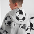 Catherine Lansfield Cosy Football Grey Fleece Blanket Throw