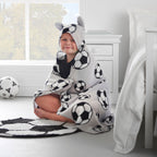 Catherine Lansfield Cosy Football Grey Fleece Blanket Throw