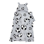 Catherine Lansfield Cosy Football Grey Fleece Blanket Throw