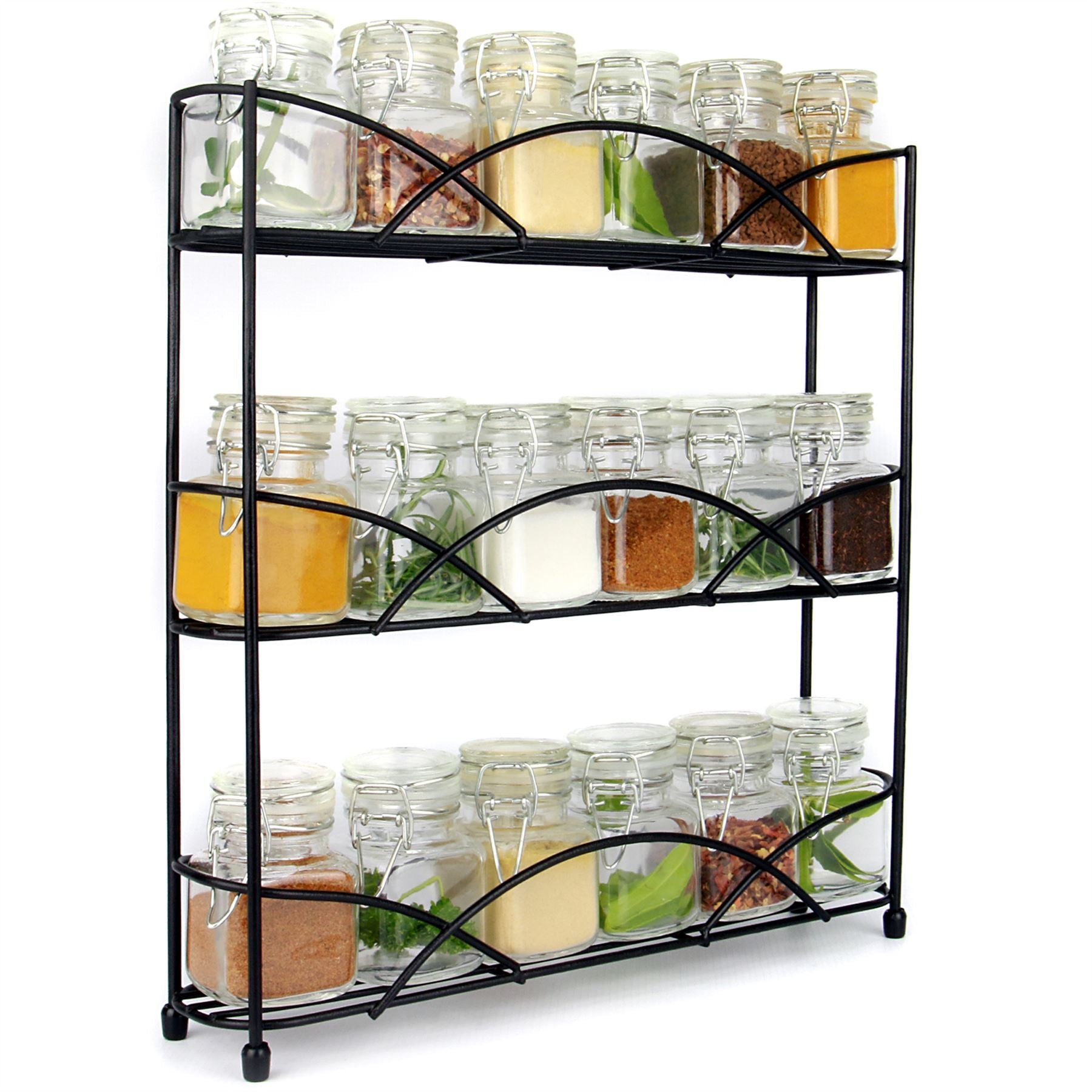 3 Tier Herb & Spice Rack Black | M&W