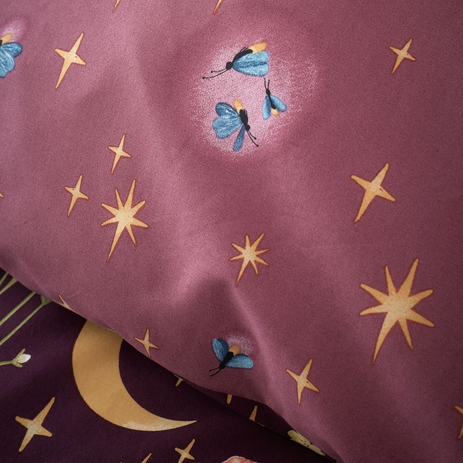 Catherine Lansfield Enchanted Twilight Animals Plum Duvet Set