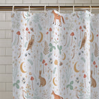 Catherine Lansfield Enchanted Twilight Animals White Shower Curtain