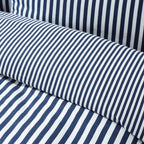 Catherine Lansfield Navy Blue Stripe Brushed Cotton Duvet Set