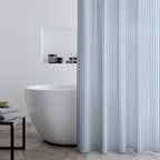 Catherine Lansfield Timeless Stripe Blue Shower Curtain