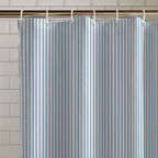 Catherine Lansfield Timeless Stripe Blue Shower Curtain