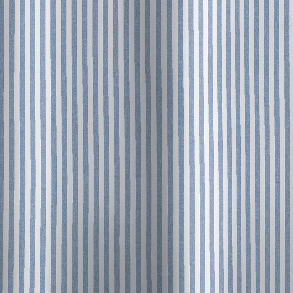 Catherine Lansfield Timeless Stripe Blue Shower Curtain